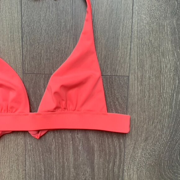 Victoria's Secret Triangle Bikini Top Halter tie Coral Pink Y2k 2000s Size XS - Picture 8 of 13